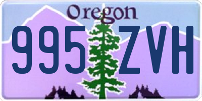 OR license plate 995ZVH