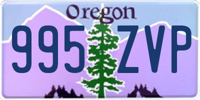 OR license plate 995ZVP