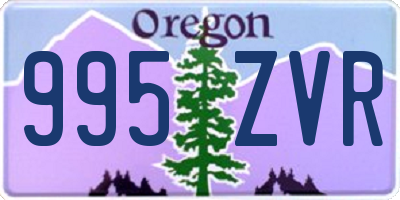 OR license plate 995ZVR