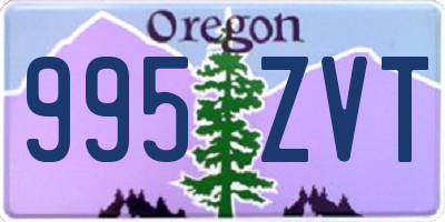 OR license plate 995ZVT