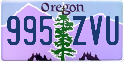 OR license plate 995ZVU