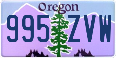 OR license plate 995ZVW