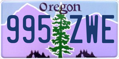 OR license plate 995ZWE