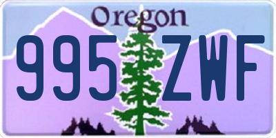 OR license plate 995ZWF