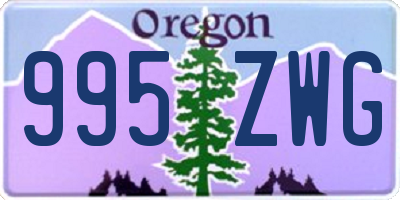 OR license plate 995ZWG