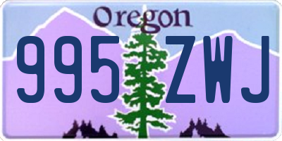 OR license plate 995ZWJ