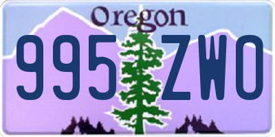 OR license plate 995ZWO