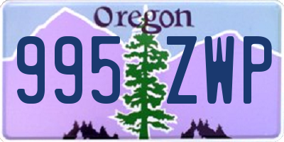 OR license plate 995ZWP