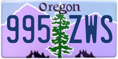 OR license plate 995ZWS