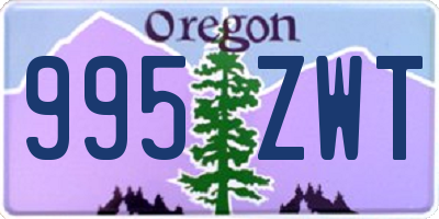 OR license plate 995ZWT