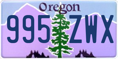 OR license plate 995ZWX