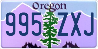 OR license plate 995ZXJ