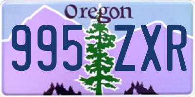 OR license plate 995ZXR