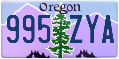 OR license plate 995ZYA