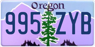 OR license plate 995ZYB