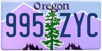 OR license plate 995ZYC
