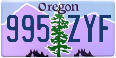 OR license plate 995ZYF