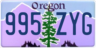 OR license plate 995ZYG