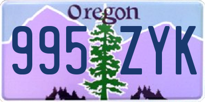 OR license plate 995ZYK