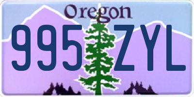 OR license plate 995ZYL