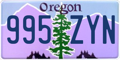 OR license plate 995ZYN