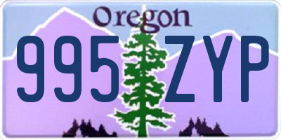 OR license plate 995ZYP