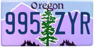 OR license plate 995ZYR