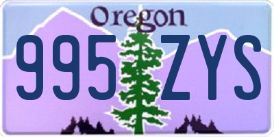 OR license plate 995ZYS