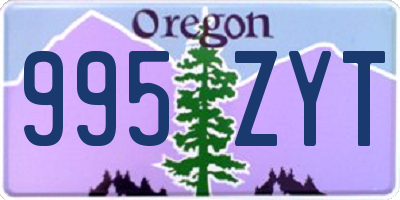 OR license plate 995ZYT