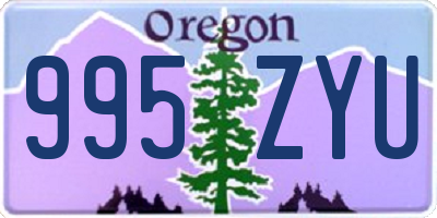 OR license plate 995ZYU
