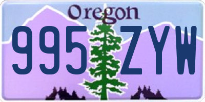 OR license plate 995ZYW