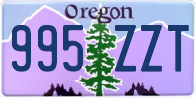 OR license plate 995ZZT