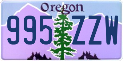 OR license plate 995ZZW