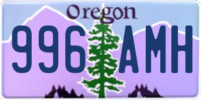 OR license plate 996AMH
