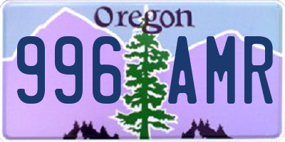 OR license plate 996AMR