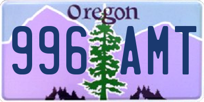 OR license plate 996AMT