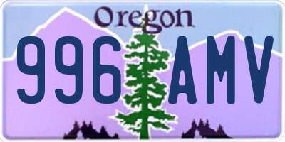 OR license plate 996AMV