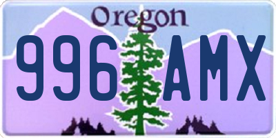OR license plate 996AMX