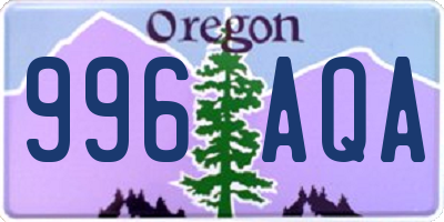OR license plate 996AQA