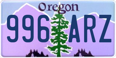 OR license plate 996ARZ