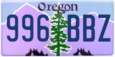 OR license plate 996BBZ