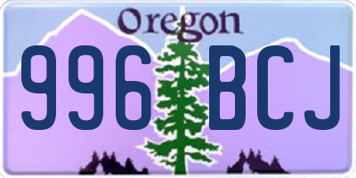 OR license plate 996BCJ