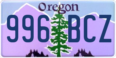 OR license plate 996BCZ