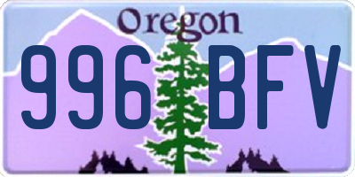 OR license plate 996BFV