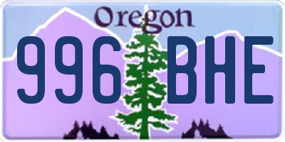 OR license plate 996BHE