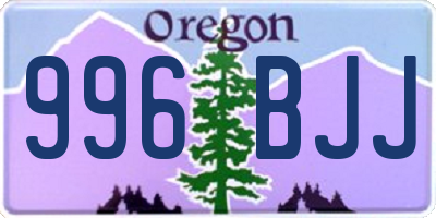 OR license plate 996BJJ