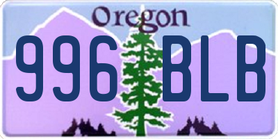 OR license plate 996BLB