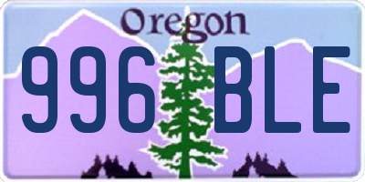 OR license plate 996BLE