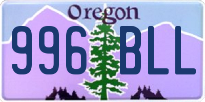 OR license plate 996BLL