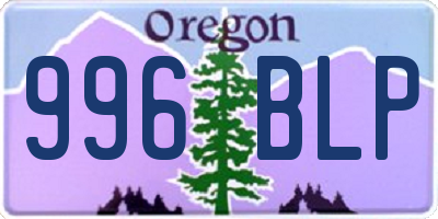 OR license plate 996BLP